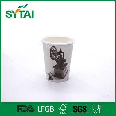 Chine Les tasses de papier à mur unique enduites par PE de boissons chaudes pour le café/thé, conçoivent en fonction du client fournisseur