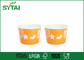 Cuvettes de papier écologiques oranges biodégradables de crème glacée avec des couvercles fournisseur